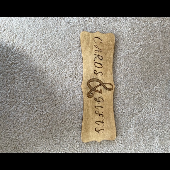 Cards & Gifts Handmade Wood Burned Sign - Picture 2 of 7